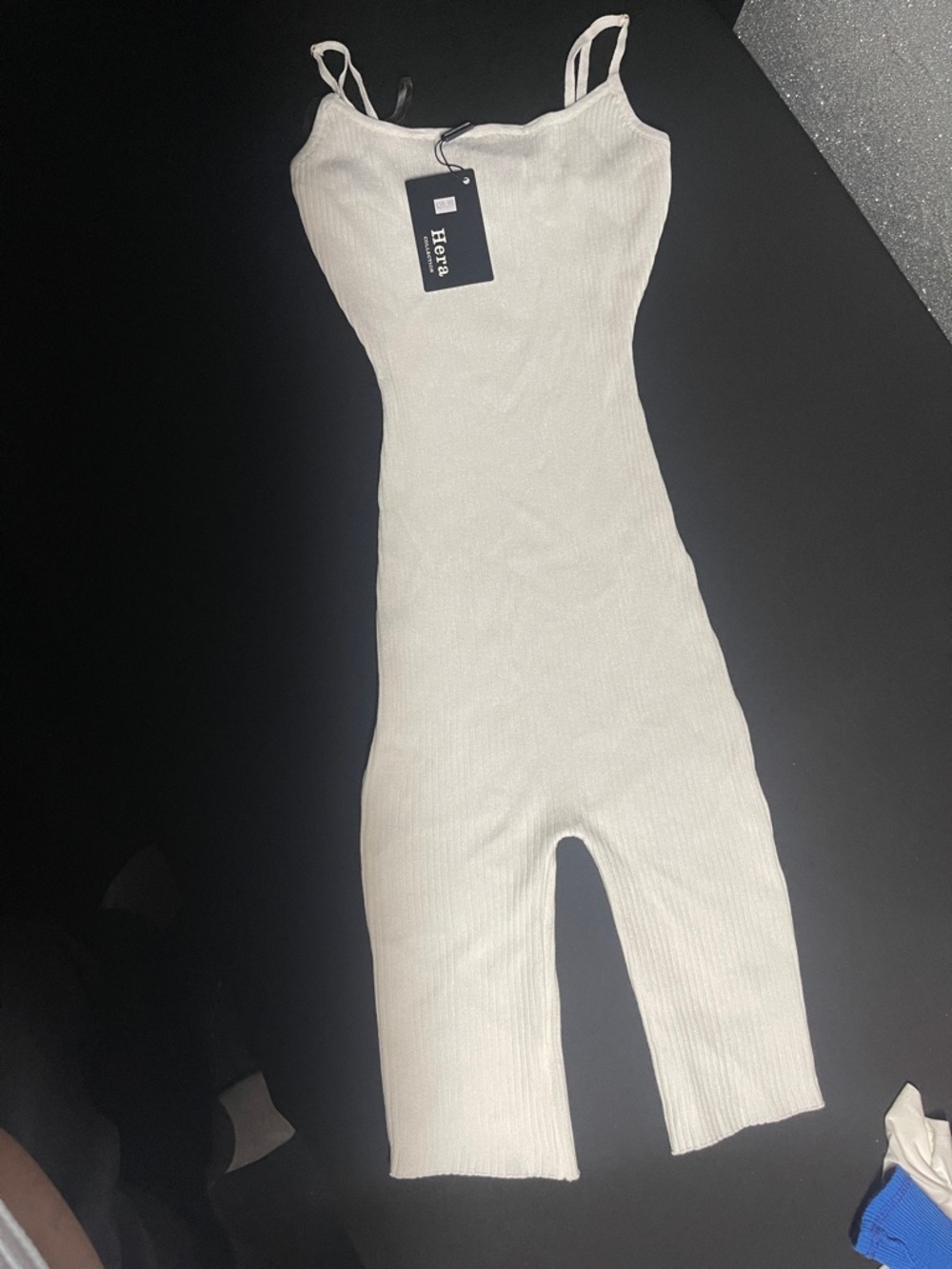 Hera Collection Cream Ribbed Tank Top